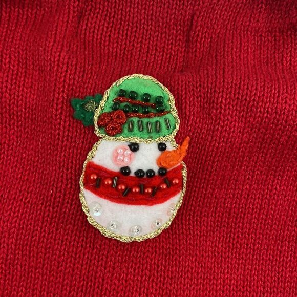 Vintage Heirloom Collectibles Christmas Embroidered Cardigan size Small - Picture 6 of 9